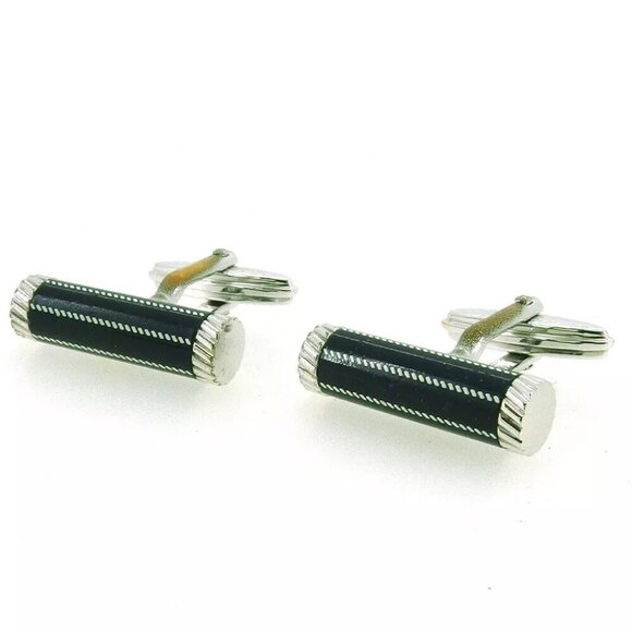 dunhill cuff bar type Silver hardware Authentic Used